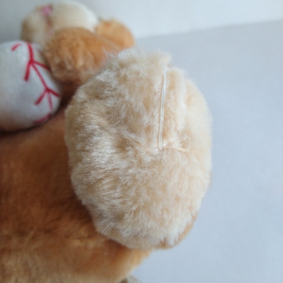 Dan Dee Bunny Rabbit with Baseball and Bow Tan Brown 12" Easter Plush Animal - Picture 7 of 7